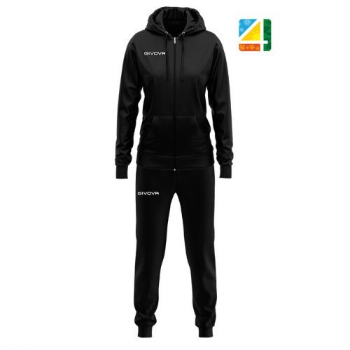 TUTA KING DONNA COTONE TERRY NERO/NERO Tg. L