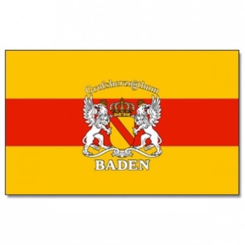Vlajka Bádensko so znakom 30 x 45 cm na tyčke