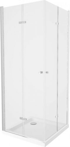 MEXEN/S - Lima Duo sprchovací kút 70x70 cm, transparent, chróm + vanička so sifónom 856-070-070-01-02-4010