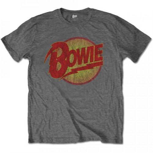 David Bowie tričko Diamond Dogs Logo Šedá 12-14 rokov