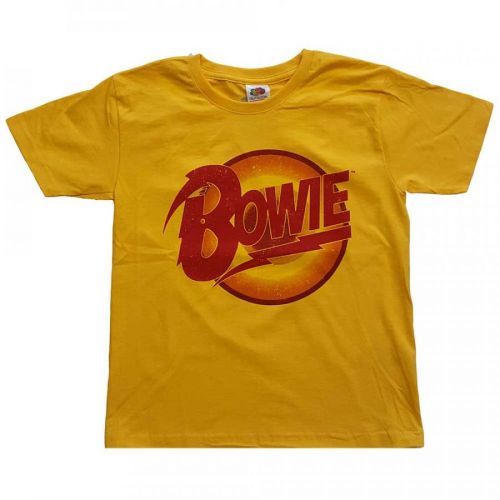 David Bowie tričko Diamond Dogs Logo Žltá 12-14 rokov