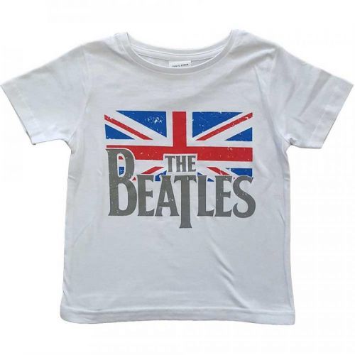 The Beatles tričko Logo & Vintage Flag Biela 12-14 rokov