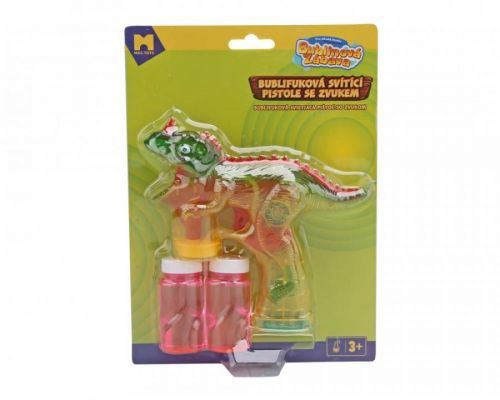 MAC TOYS Bublifuková pištoľ dinosaurus so zvukom