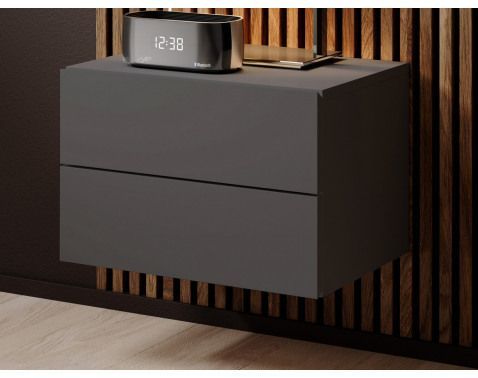 Nástenný nočný stolík Cabo, šedý grafit%