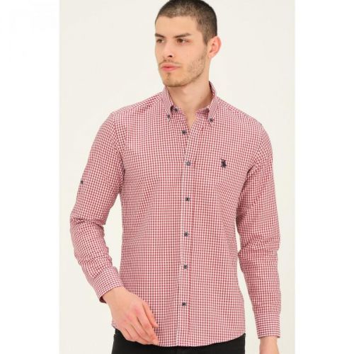 G752 DEWBERRY MEN'S SHIRT-BURGUNDY