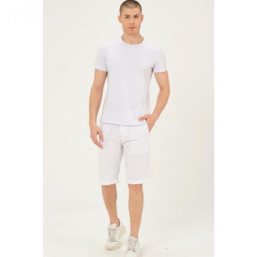 S0001 DEWBERRY XLEON MEN'S SHORTS-WHITE