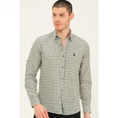G762 DEWBERRY MEN'S SHIRT-LACİVERT-RIGHT