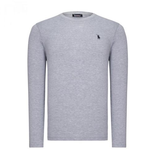 T8588 DEWBERRY BIKE COLLAR MEN'S SWEATSHIRT-ON GREY