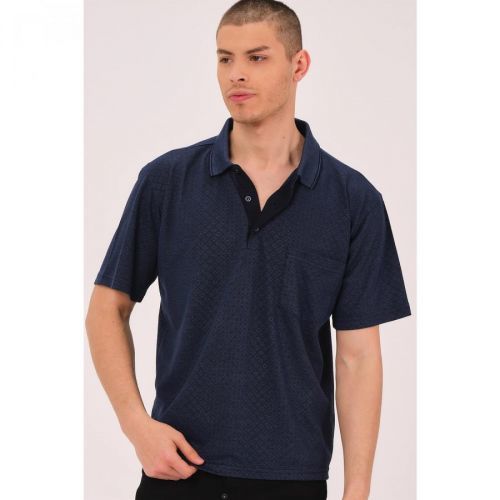 T0732 DEWBERRY MEN'S T-SHIRT-LACİVERT