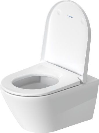 Duravit D-Neo - Závesné WC Duravit Rimless s HygieneGlaze 370 x 540 mm upevnenie Durafix, biela 2577092000