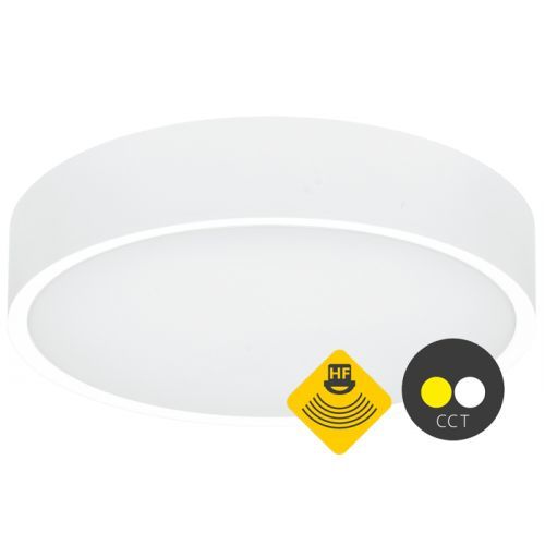 Ecolite CCT Biele LED stropné svietidlo guľaté 25W S POHYBOVÝM ČIDLOM WMAT350/HF-25W/BI