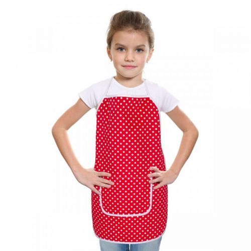 Bellatex Detská zástera Adéla Bodka červená, 47 x 60 cm