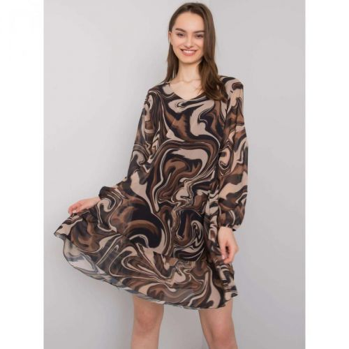 Black loose dress with print