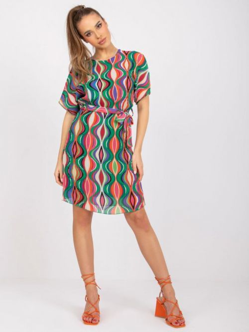 Dámske šaty-DHJ-SK-9651.51-zelené jedna veľkosť