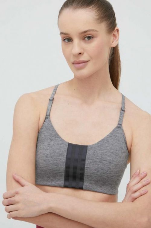 Športová podprsenka adidas Performance Aeroimpact šedá farba, melanž