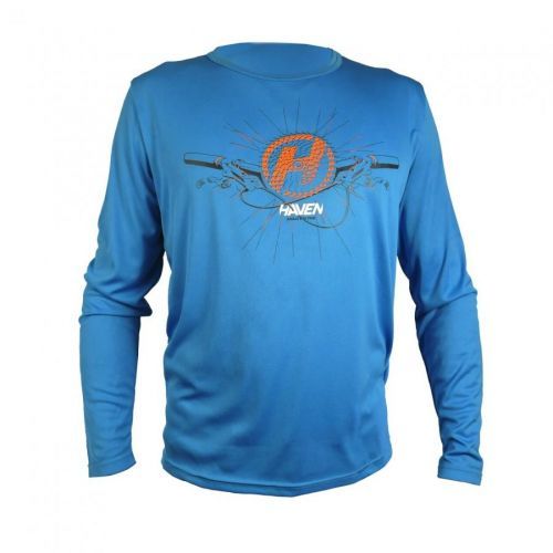 Tričko s dlhým rukávom Haven Navaho II - modré-oranžové, 3XL