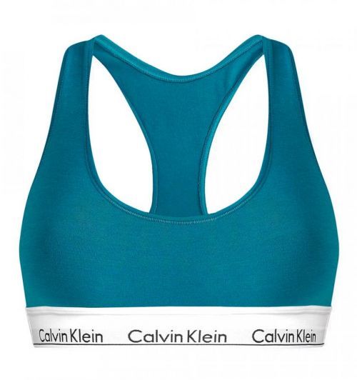 CALVIN KLEIN - braletka Modern cotton petrol color - special limited edition
