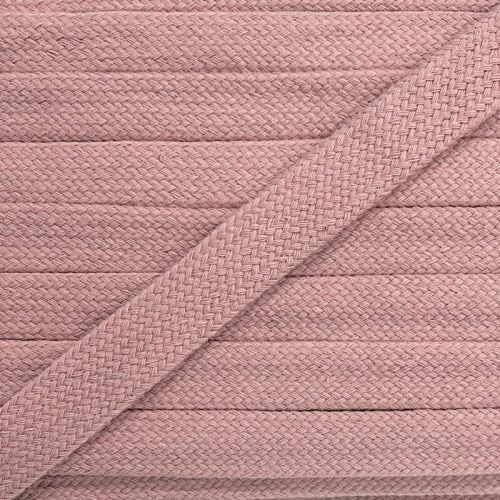 Bavlnená šnúra plochá 17 mm washed pink