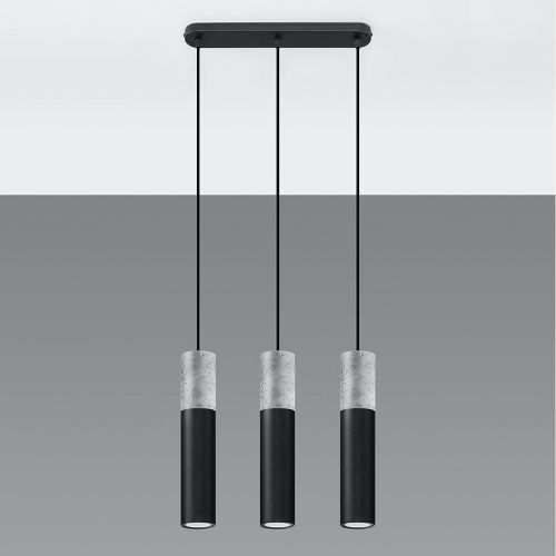 Závesná lampa Pennala 3 čierna