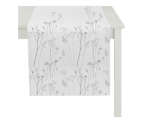 Behúň na stôl Lúčne kvety 40x150 cm, krémový%