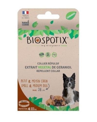 Obojok BIOGANCE Biospotix Small dog S-M s repelentným účinkom 38 cm (do 30 kg)