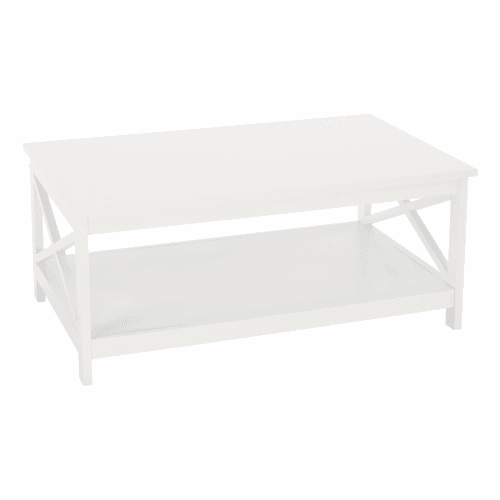 KONDELA Konferenčný stolík, biela, EDRIA