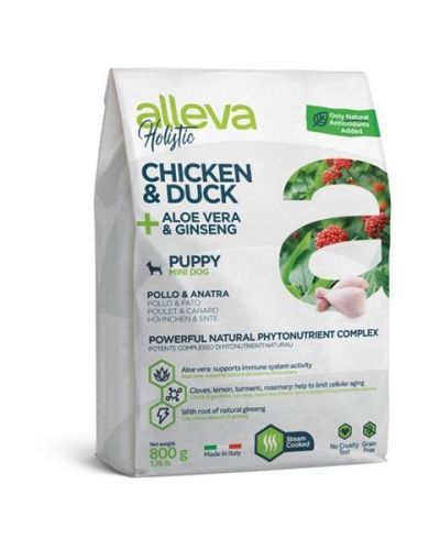 Alleva HOLISTIC dog puppy & junior mini chicken 0,8 kg