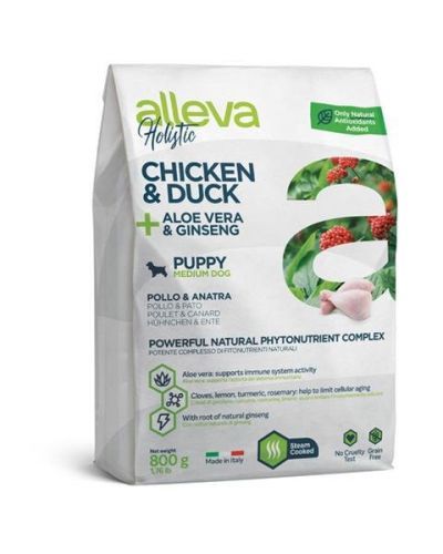 Alleva HOLISTIC dog puppy & junior medium chicken 0,8 kg