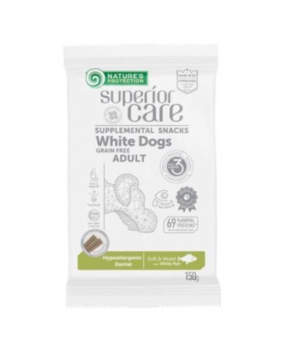 Pamlsok Natures P Superior Care white dog Hypoallergenic Dental Care Grain free white fish 20 x 150 g