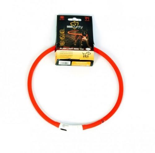 Obojok DUVO+ LED Svietiaci dog červený silikónový 70 cm