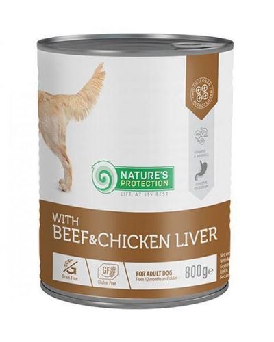 Natures P KONZERVA dog adult Beaf & Chicken liver 800 g