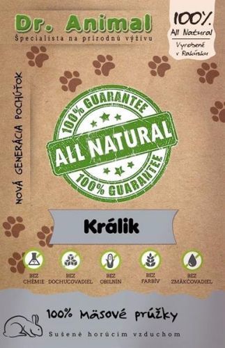 Pamlsok Dr. Animal králik mäs. prúžky 80g