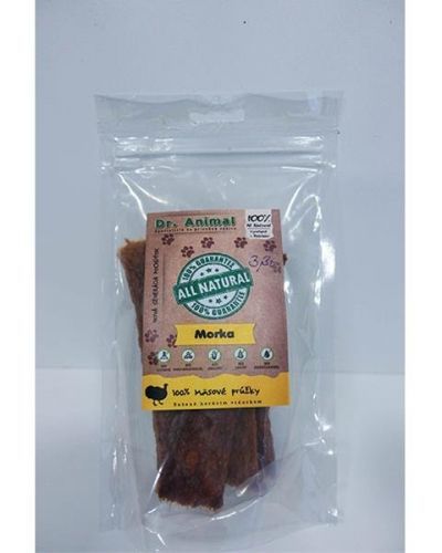 Pamlsok Dr. Animal morka mäs. prúžky 80g