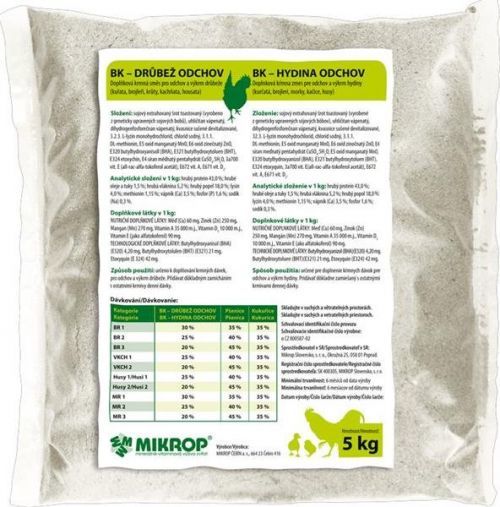 MIKROS Bielkovinový koncentrát Odchov Hydiny 5 kg