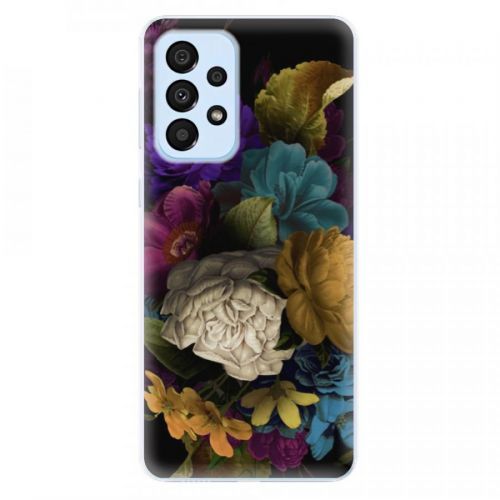 Odolné silikónové puzdro iSaprio - Dark Flowers - Samsung Galaxy A33 5G