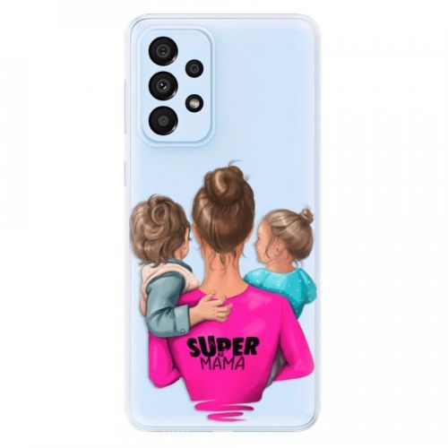 Odolné silikónové puzdro iSaprio - Super Mama - Boy and Girl - Samsung Galaxy A33 5G