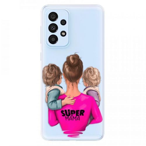 Odolné silikónové puzdro iSaprio - Super Mama - Two Boys - Samsung Galaxy A33 5G