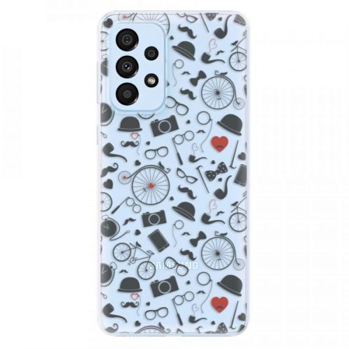 Odolné silikónové puzdro iSaprio - Vintage Pattern 01 - black - Samsung Galaxy A33 5G
