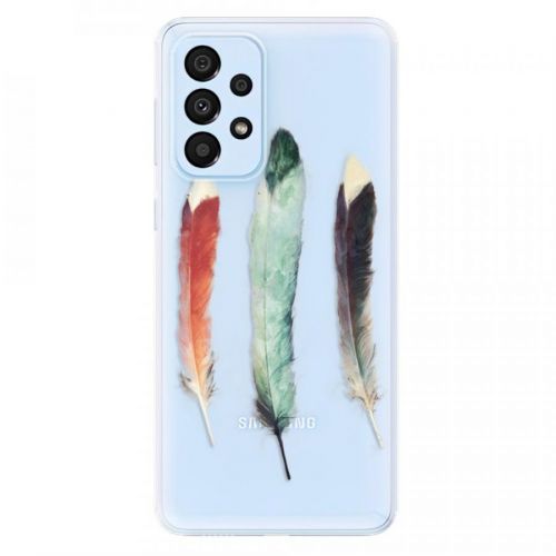 Odolné silikónové puzdro iSaprio - Three Feathers - Samsung Galaxy A33 5G