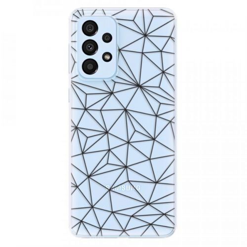 Odolné silikónové puzdro iSaprio - Abstract Triangles 03 - black - Samsung Galaxy A33 5G