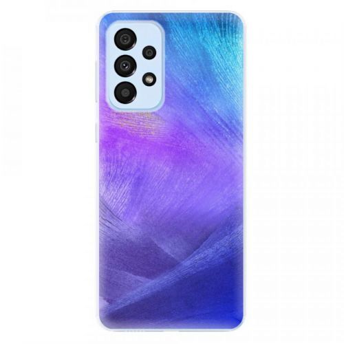Odolné silikónové puzdro iSaprio - Purple Feathers - Samsung Galaxy A33 5G
