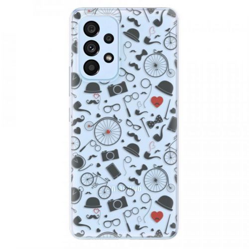 Odolné silikónové puzdro iSaprio - Vintage Pattern 01 - black - Samsung Galaxy A53 5G