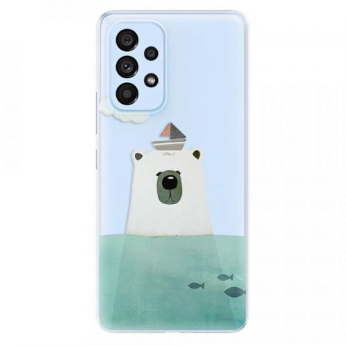 Odolné silikónové puzdro iSaprio - Bear With Boat - Samsung Galaxy A53 5G