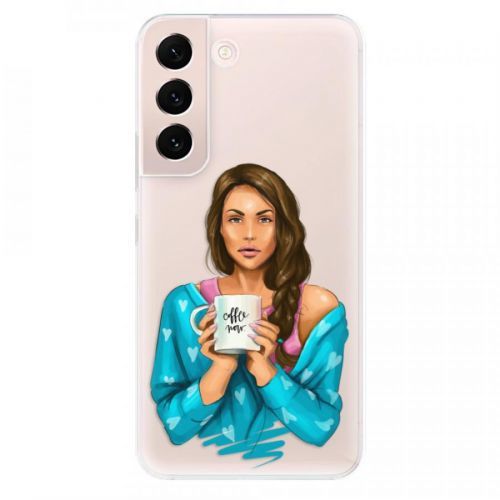 Odolné silikónové puzdro iSaprio - Coffe Now - Brunette - Samsung Galaxy S22 5G