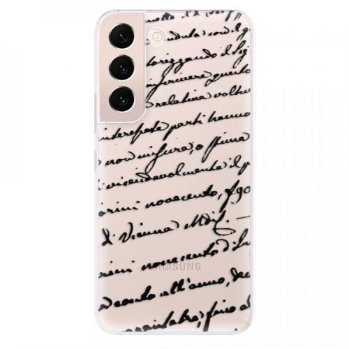 Odolné silikónové puzdro iSaprio - Handwriting 01 - black - Samsung Galaxy S22 5G