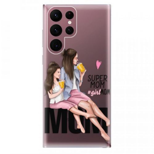 Odolné silikónové puzdro iSaprio - Milk Shake - Brunette - Samsung Galaxy S22 Ultra 5G