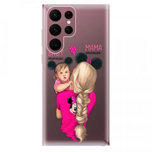 Odolné silikónové puzdro iSaprio - Mama Mouse Blond and Girl - Samsung Galaxy S22 Ultra 5G