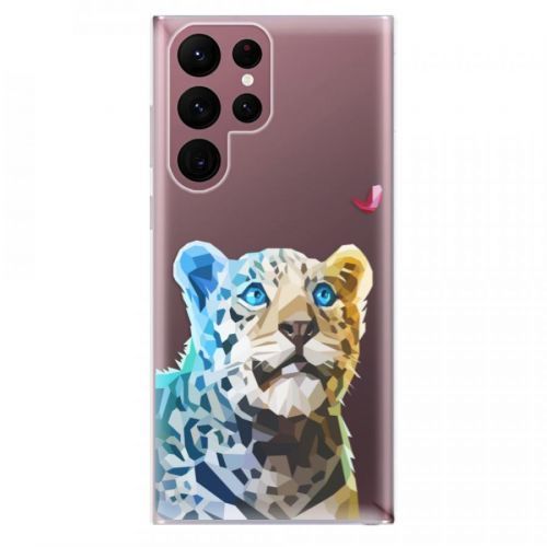 Odolné silikónové puzdro iSaprio - Leopard With Butterfly - Samsung Galaxy S22 Ultra 5G