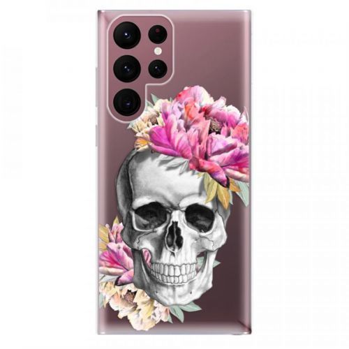 Odolné silikónové puzdro iSaprio - Pretty Skull - Samsung Galaxy S22 Ultra 5G
