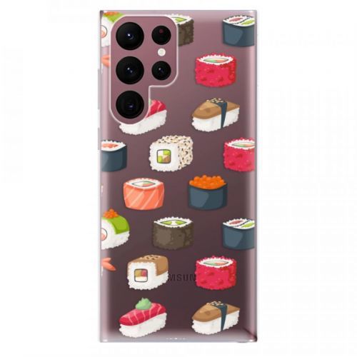 Odolné silikónové puzdro iSaprio - Sushi Pattern - Samsung Galaxy S22 Ultra 5G